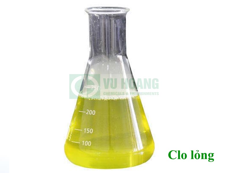 Khí Clo hoá lỏng có màu vàng lục