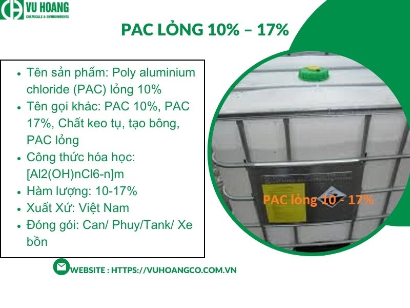 Chất keo tụ PAC lỏng 10% - 17% Việt Trì – Công ty TNHH Công nghệ Hóa ...