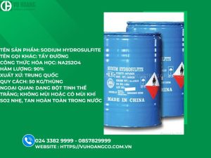 Sodium Hydrosulfite Na2S2O4 90%, Trung Quốc, 50kg/Thùng