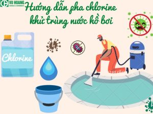Hướng dẫn pha chlorine khử trùng nước hồ bơi