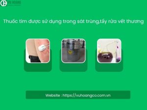 Thuốc tím được sử dụng trong sát trùng,tẩy rửa vết thương