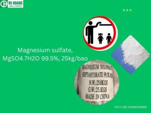Magnesium sulfate, MgSO4.7H2O 99.5%, 25kg/bao