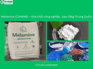 Melamine (C3H6N6) – Hóa chất công nghiệp , bao 25kg (Trung Quốc)