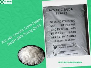 Xút vảy Coustic Soda Flakes NaOH 99% Trung Quốc