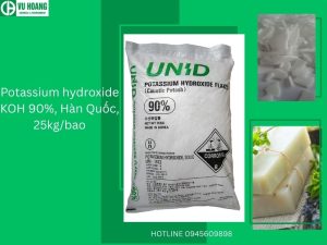 Potassium hydroxide KOH 90%, Hàn Quốc, 25kg/bao