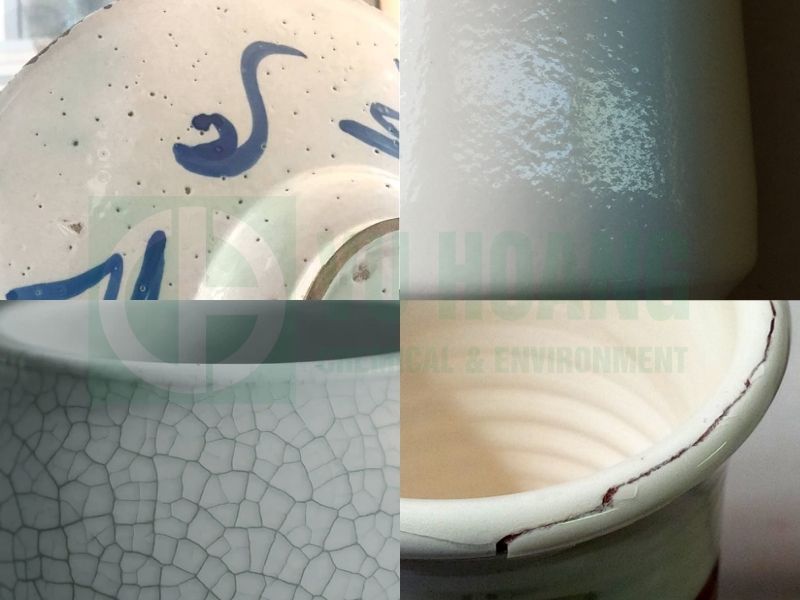 Men lỗi do phối trộn sai tỉ lệ Zirconium Silicate và các chất khác