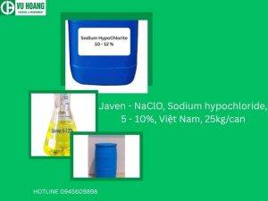 Javen - NaClO, Sodium hypochloride, 5 - 10%, Việt Nam, 25kg/can