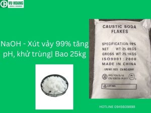 NaOH - Xút vảy 99% tăng pH, khử trùng| Bao 25kg