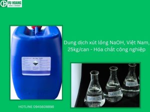 Dung dịch xút lỏng NaOH, Việt Nam, 25kg/can - Hóa chất công nghiệp