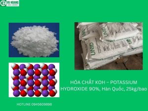 HÓA CHẤT KOH – POTASSIUM HYDROXIDE 90%, Hàn Quốc, 25kg/bao