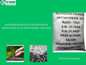 Magnesium Sulfate Heptahydrate MgSO4.7H2O 99.5%, Trung Quốc, 25kg/bao