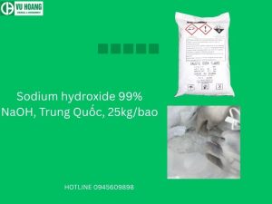 Sodium hydroxide 99% NaOH, Trung Quốc, 25kg/bao